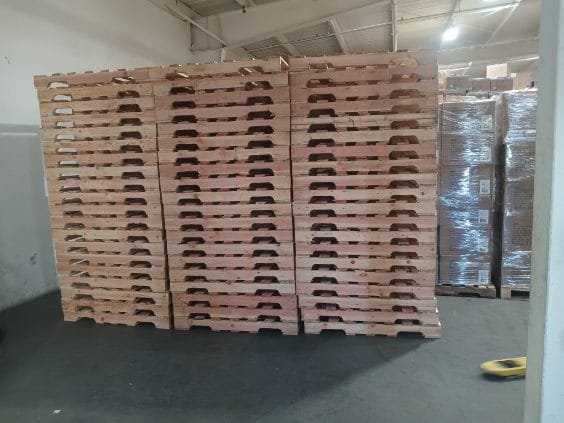 Bro Pallets LLC warehouse with pallets ready for processing
